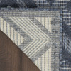 8' x 10' Navy Blue Geometric Flat Weave Area Rug