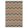 8' x 10' Stone Chevron Power Loom Stain Resistant Area Rug with Fringe