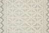 8' x 10' Ivory and Black Wool Geometric Tufted Handmade Stain Resistant Area Rug