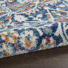 8' x 10' Blue & Ivory Floral Power Loom Area Rug