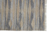 8' x 10' Gray Tan and Silver Abstract Hand Woven Stain Resistant Area Rug with Fringe