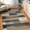 8' x 10' Midnight Navy Patchwork Power Loom Stain Resistant Area Rug