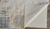 8' x 10' Tan Ivory and Gray Abstract Power Loom Distressed Area Rug