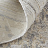 8' x 10' Tan Ivory and Gray Abstract Power Loom Distressed Area Rug
