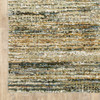 8' x 10' Gold and Green Abstract Area Rug