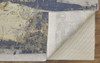 8' x 10' Blue Gray and Tan Abstract Power Loom Distressed Area Rug