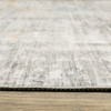 8' x 10' Grey Gold Blue Beige and Green Abstract Power Loom Stain Resistant Area Rug