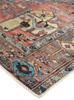 8' x 10' Taupe Red and Brown Floral Area Rug