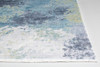 8' x 10' Blue and Ivory Abstract Dhurrie Area Rug