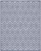 8' x 10' Blue Geometric Flat Weave Rectangle Area Rug