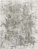 8' x 10' Green Gray and Ivory Abstract Distressed Stain Resistant Area Rug