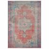 8' x 10' Red and Blue Oriental Area Rug