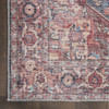 8' x 10' Red Floral Power Loom Distressed Washable Area Rug