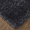 8' x 10' Black Shag Power Loom Area Rug