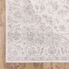 8' x 10' Beige Gold and Grey Oriental Power Loom Stain Resistant Area Rug