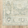 8' x 10' Green and Ivory Oriental Power Loom Stain Resistant Area Rug