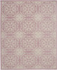 8' x 10' Pink Floral Power Loom Area Rug