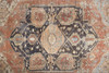 8' x 10' Orange Brown and Taupe Abstract Area Rug