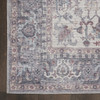 8' x 10' Gray Floral Power Loom Distressed Area Rug