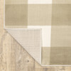 8' x 10' Beige and Ivory Geometric Power Loom Stain Resistant Area Rug