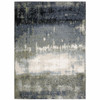 8' x 11' Blue Green Grey and Beige Abstract Power Loom Stain Resistant Area Rug
