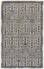 8' x 11' Gray Ivory and Black Wool Geometric Tufted Handmade Area Rug