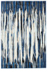 8' x 11' Ivory Blue and Gray Abstract Distressed Area Rug