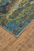 8' x 11' Blue Green and Taupe Stain Resistant Area Rug