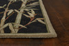 8' x 11' Wool Black and Bamboo Area Rug