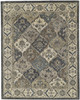 8' x 11' Blue Gray and Taupe Wool Paisley Tufted Handmade Stain Resistant Area Rug
