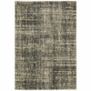 8' x 11' Charcoal Grey Beige and Tan Abstract Power Loom Stain Resistant Area Rug