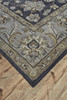 8' x 11' Blue Gray and Taupe Wool Floral Tufted Handmade Stain Resistant Area Rug
