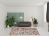 8' x 11' Cream Celestial Burst Abstract Area Rug