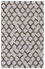8' x 11' Gray Taupe and Silver Geometric Hand Woven Area Rug