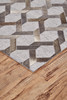 8' x 11' Gray Taupe and Silver Geometric Hand Woven Area Rug