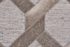 8' x 11' Gray Taupe and Silver Geometric Hand Woven Area Rug