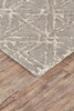 8' x 11' Taupe Ivory and Tan Wool Abstract Tufted Handmade Area Rug