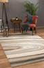 8' x 11' Cream and Tan Abstract Marble Area Rug