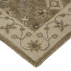 8' x 11' Green Brown and Taupe Wool Paisley Tufted Handmade Stain Resistant Area Rug