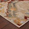 8' x 11' Beige Orange Blue Gold and Grey Abstract Power Loom Stain Resistant Area Rug
