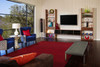 8' x 11' Red Wool Hand Woven Stain Resistant Area Rug