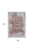 8' x 11' Rust Oriental Distressed Stain Resistant Area Rug