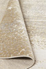 8' x 11' Ivory Gray and Gold Abstract Stain Resistant Area Rug