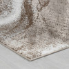 8' x 11' Brown Abstract Polypropylene Rectangle Area Rug