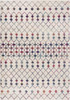 8' x 11' White Modern Geometric Grid Area Rug