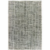 8' x 11' Grey and Ivory Abstract Power Loom Stain Resistant Area Rug