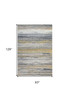 8' x 11' Gold Abstract Stain Resistant Area Rug