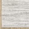 8' x 11' White and Grey Abstract Power Loom Stain Resistant Area Rug