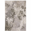 8' x 11' Grey Ivory Beige Tan Brown & Black Abstract Power Loom Stain Resistant Area Rug