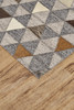 8' x 11' Gray Ivory & Brown Geometric Hand Woven Area Rug
